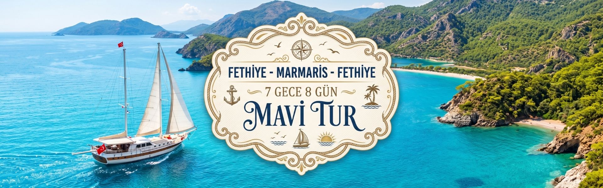 Fethiye - Marmaris - Fethiye Mavi Tur | 7 Gece 8 Gün | Kaya Yachting